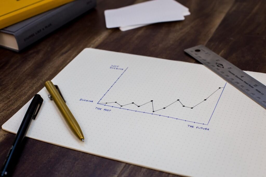 Photo Stock market graph